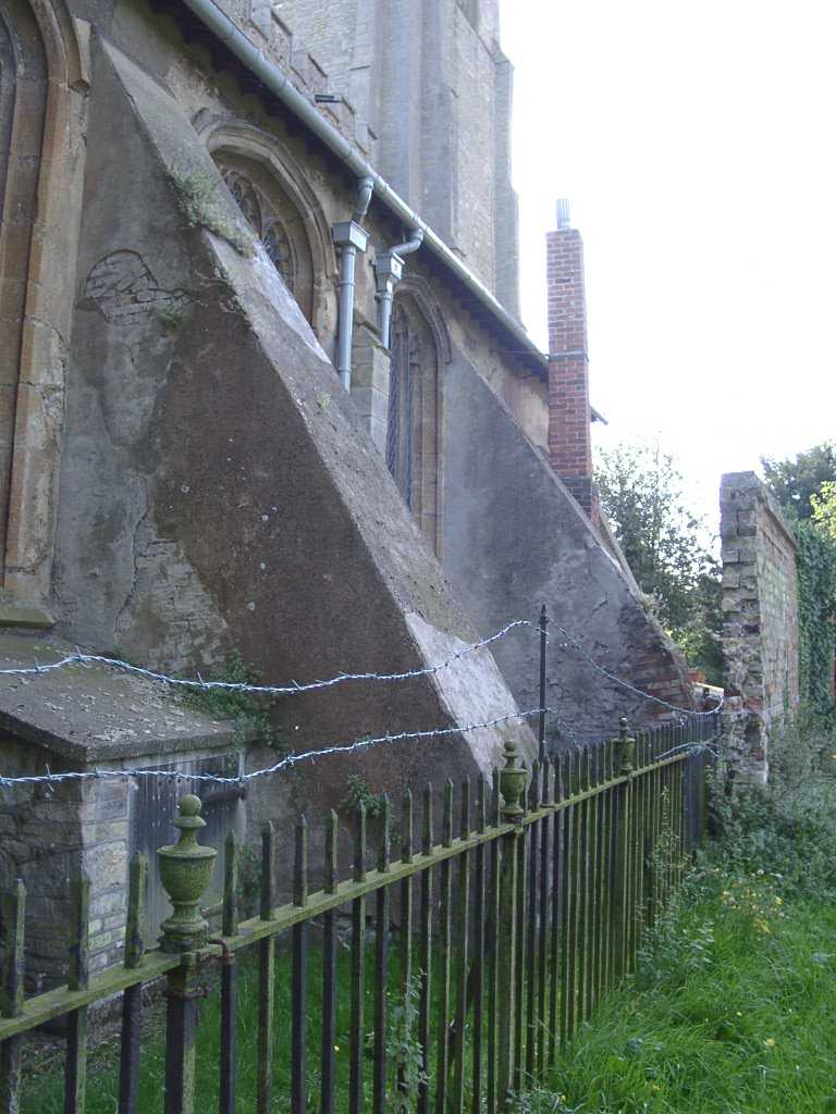 Old brick buttress