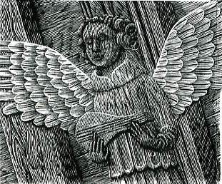 Sketch of wooden angel